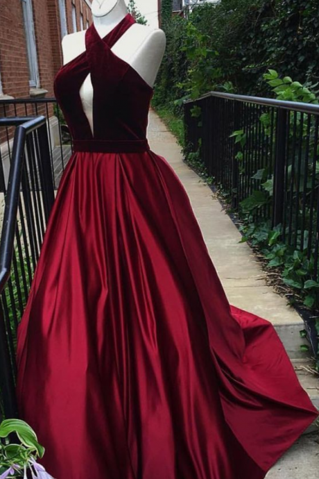Charming Prom Dress, Sexy Long Prom Dresses, Sleeveless Evening Party Dress