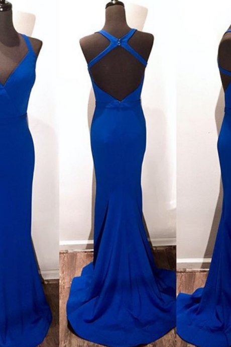 Royal Blue Mermaid Prom Dress, Sexy Mermaid Prom Dresses, Long Evening Dress