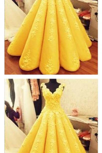 Stylish Dress Charming Ball Gown Prom Dresses Lace Embroidery,prom Dress