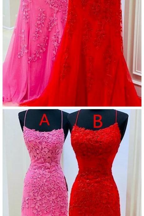 Stylish Dress Mermaid Prom Dresses, Lace Prom Dresses, Elegant Long Prom Dresses For Teens