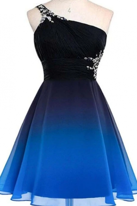 Gradient Knee Length Party Dress, Homecoming Dress