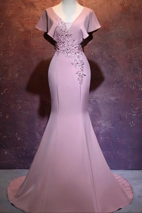 Elegant Mermaid Long Evening Gown, Beautiful Prom Dress