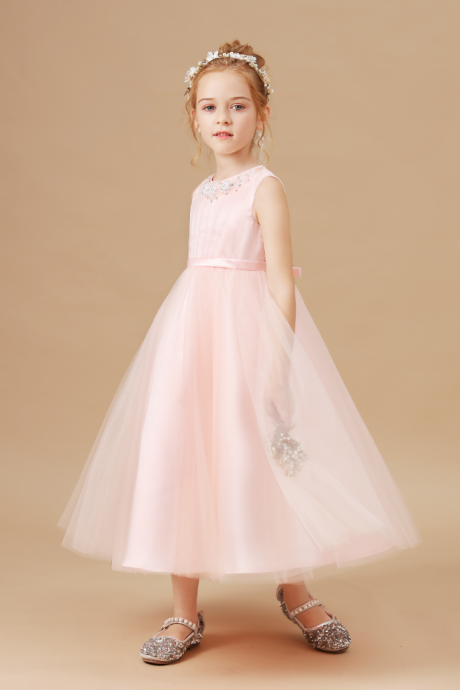 Flower Girl Dresses, Kid Dress For Girl Birthday Christmas Clothes Party Costume Children Wedding Party Prom Princess Kids Baby Banquet Clothes