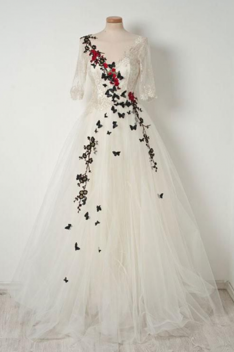 Floral Patterned Dress Wedding Dresses