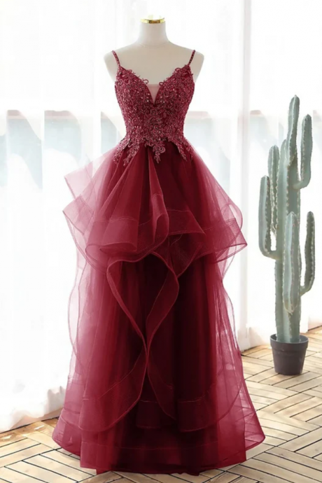 ! Prom Dress Ball Gown Sleeveless / Prom Dress Women / Cottagecore Prom Dress / Dress Spaghetti Strap / Prom Dress