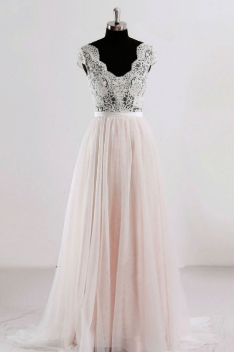 Kateprom Pink A-line Long Prom Dress,long Evening Dresses