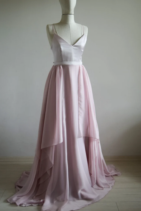 Prom Dresses Silk Chiffon Bridesmaid Dress,prom Long Dress, Sweetheart Dress