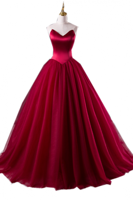 Burgundy Prom Dress,ball Gowns Prom Dress,sweetheart Prom Dress,sweet 16 Dress,evening Dresses