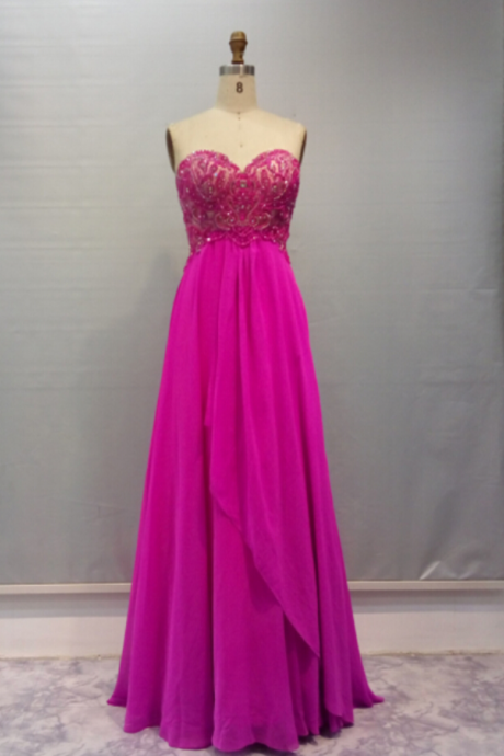 Charming Prom Dress,elegant Prom Dress,chiffon Sweetheart Prom Dresses,long Evening Dress,formal Dress