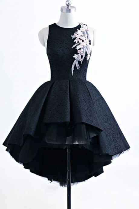 Chic Black Homecoming Dress Lace Vintage Homecoming Dress