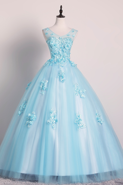 New color wedding dress haze blue dress female noble fluffy skirt modern