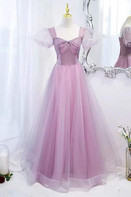 Fairy evening dress, new style, temperament, pink dress, light luxury party dress,custom made