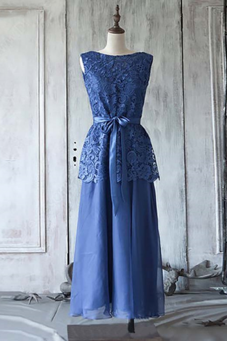 prom dresses with Sashes Sleeveless A-line Formal Evening Gowns Lace Chiffon Mother Gowns for Weddings