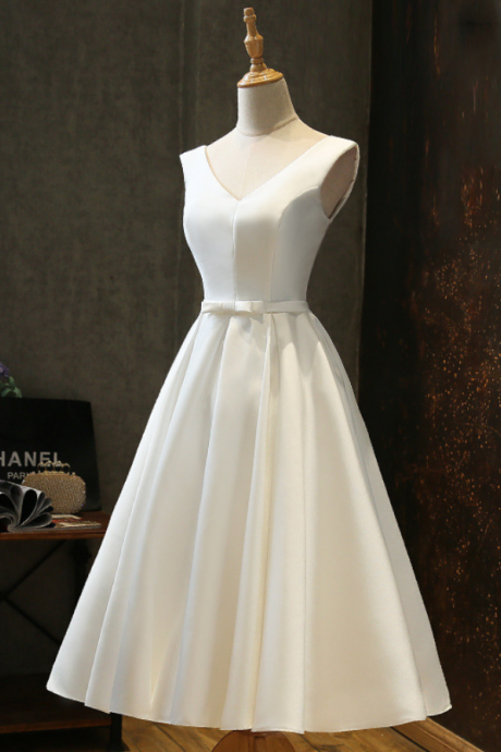 Prom Dresses Simple Mid-length Bridesmaid Dresses Evening Dress