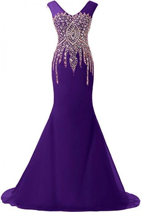 Grape Prom Dress,mermaid Prom Dress,prom Gown,prom Dresses,sexy Evening Gowns,evening Gown,open Back Party Dress,modest Formal Gowns For Teens