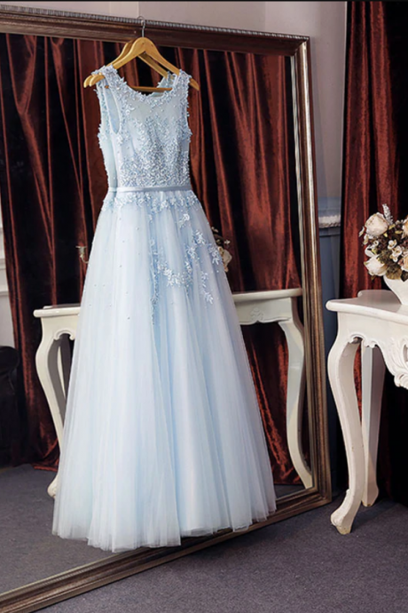 Prom Dresses,elegant Lace Tulle Long A Line Prom Dress, Evening Dress