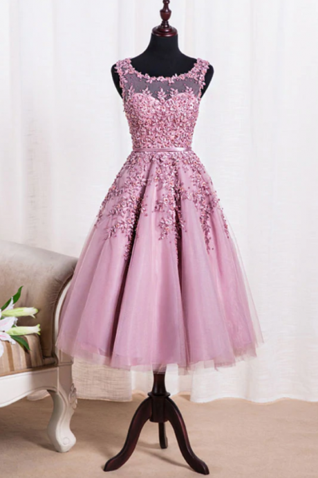 Homecoming Dresses,cute Lace Tulle Short Prom Dress, Evening Dress