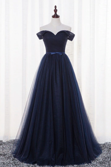Prom Dresses,a Line Tulle Long Prom Dress, Evening Dress
