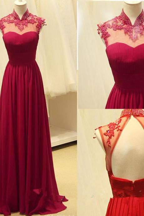 A-line Prom Dresses,prom Gown,burgundy Prom Gown,long Prom Dresses,backless Prom Dresses,open Backs Formal Dresses,wine Red Prom Dress
