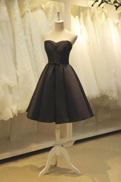 Sexy Black Homecoming Dress, Sweetheart Prom Dress,elegant Satin Homecoming Dress, Elegant Prom Dres