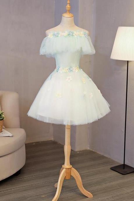 Beautiful Tulle Short Party Dress , Sweetheart Homecoming Dress