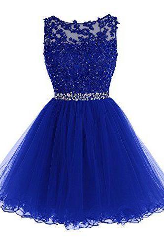 Royal Blue Short Prom Dress , Lovely Blue Homecoming Dresses, Party Dresses