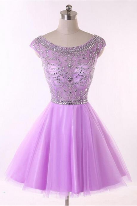 Pretty Beaded Gorgeous Homecoming Dresses,short Homecoming Dresses,cocktail Dresses