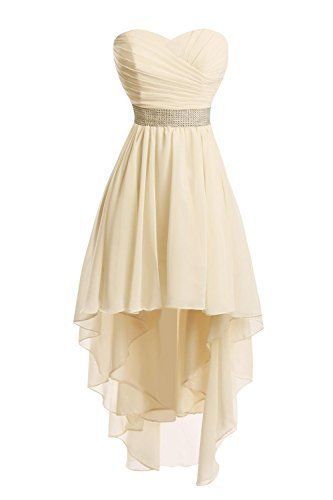 Sleeveless Pleated High Low Chiffon Party Dress With Corset Back