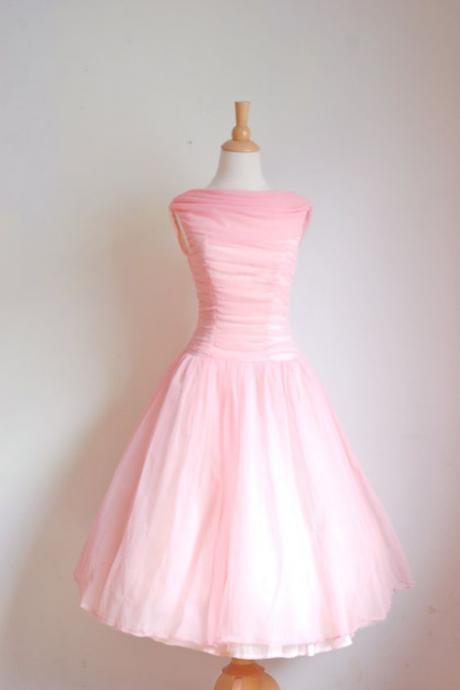 Vintage Ball Gown Homecoming Dresses, Light Pink Strapless Mini Short Cocktail Dress, Party Gowns, Prom Dress