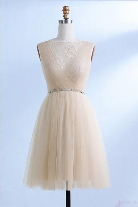 A-line Off-shoulder Floor-length Long Tulle Bridesmaid Dresses, BD1104