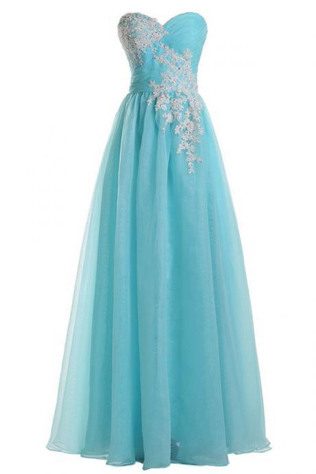 Elegant Lace Appliqués Open Back Formal Prom Dress, Beautiful Long Prom Dress, Banquet Party Dress
