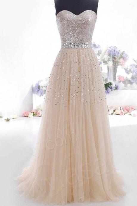 Elegant Sexy A-line Formal Prom Dress, Beautiful Long Prom Dress, Banquet Party Dress