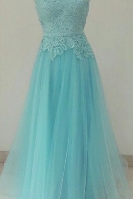 Elegant V-neck Tulle Formal Prom Dress, Beautiful Long Prom Dress, Banquet Party Dress