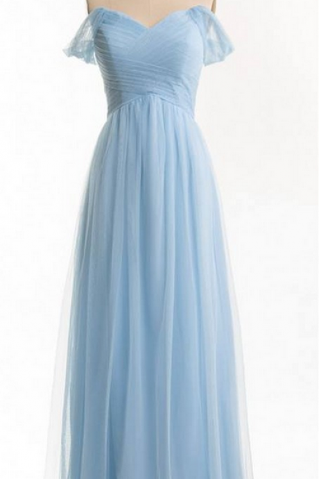 Elegant A Line Tulle Formal Prom Dress, Beautiful Long Prom Dress, Banquet Party Dress
