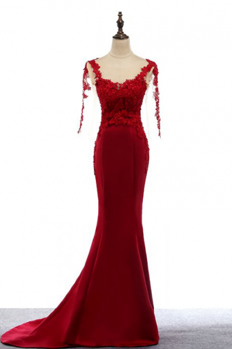 Elegant A Line Off Shoulder Lace Satin Formal Prom Dress, Beautiful Long Prom Dress, Banquet Party Dress