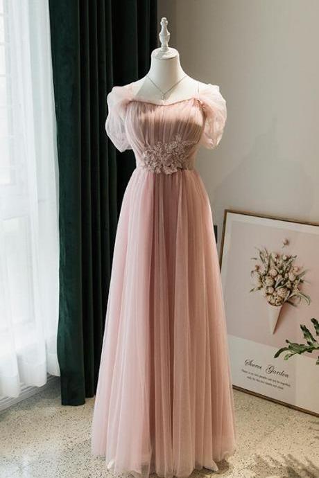 Elegant Sweetheart Vintage Tulle Formal Prom Dress, Beautiful Long Prom Dress, Banquet Party Dress