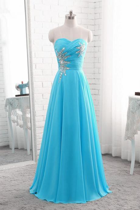 Elegant Sweetheart A-line Off Shoulder Chiffon Formal Prom Dress, Beautiful Long Prom Dress, Banquet Party Dress