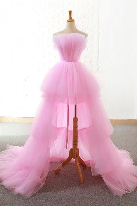 Elegant Sweetheart High Low Tulle Evening Dress ,formal Party Dress,prom Long Dress