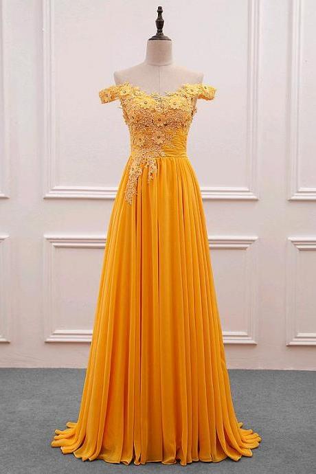 Elegant Chiffon Long A-line Formal Prom Dress, Beautiful Long Prom Dress, Banquet Party Dress
