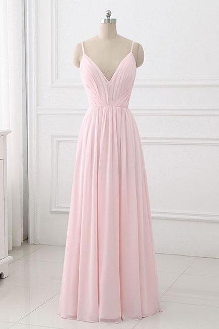 Elegant Sweetheart Straps Chiffon Formal Prom Dress, Beautiful Prom Dress, Banquet Party Dress