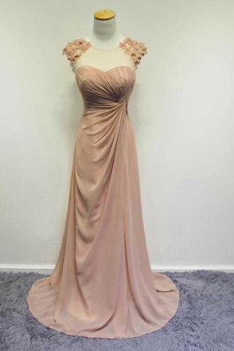 Elegant Sweetheart A-line Chiffon Formal Prom Dress, Beautiful Long Prom Dress, Banquet Party Dress