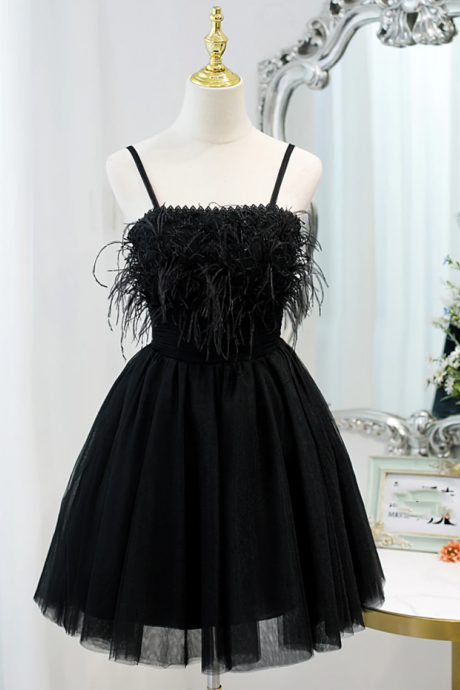 Homecoming Dresses, Short Back Prom Dress With Corset Back, Little Black Formal Homecoming Dresses