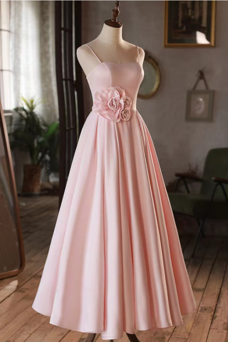 Prom Dresses,spaghetti Strap Party Dress, Cute Prom Dress,pink Bridesmaid Dress