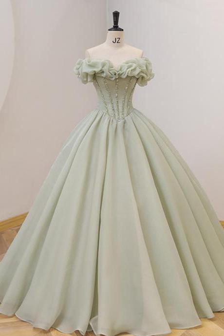 Prom Dresses,vintage French Ball Gowns, Strapless Long Gowns