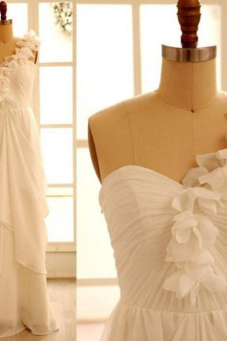 Prom Dresses,charming Chiffon One Shoulder Floor Length Bridesmaid Dresses