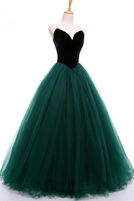 Prom Dresses, Strapless Sleeveless Evening Gowns, Slim Temperament Long Gowns