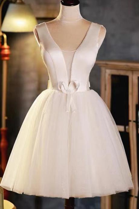 Homecoming Dresses, White Evening Gowns, Sweetheart Party Dresses