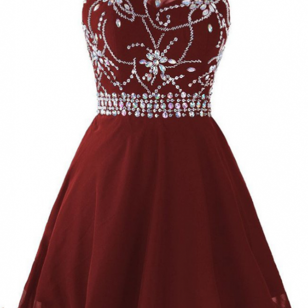 Cute Dresses,burgundy Dresses,beading