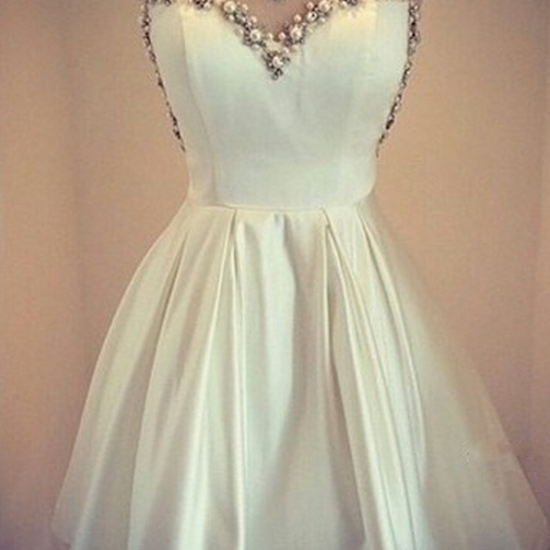 Elegant White Dress,beading Dresses on Luulla