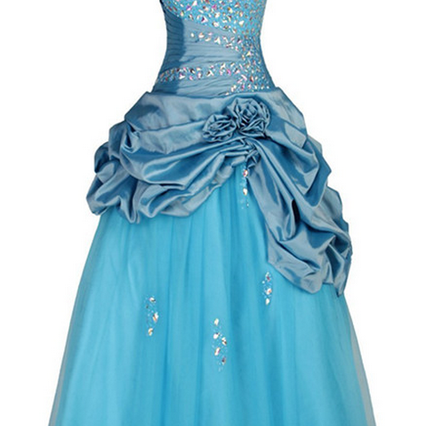 Sky Blue Velvet Silver Crystal Evening Dress Luxurious Evening Gown Y5764